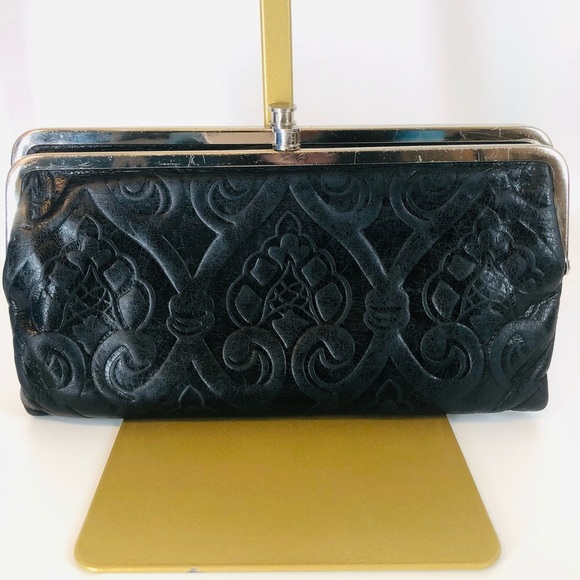 HOBO Lauren Embossed Leather Clutch - Picture 1 of 16